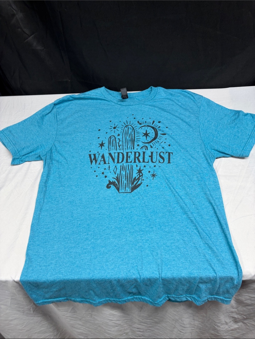 Wanderlust Turquoise Graphic Short Sleeve Tee